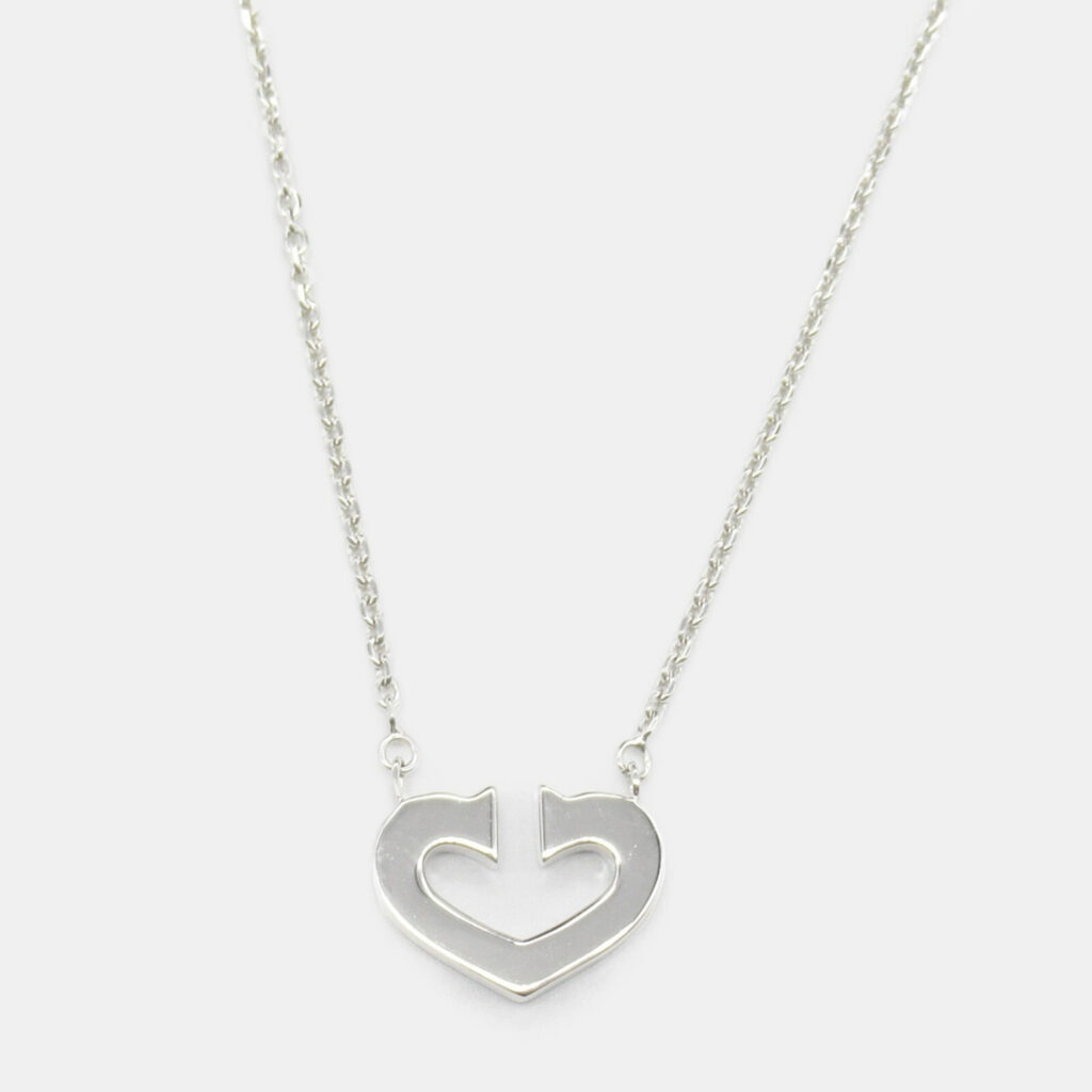 Cartier C De Cartier Heart 18K White Gold Pendant Necklace Cartier C De Cartier Heart 18K White Gold Pendant Necklace