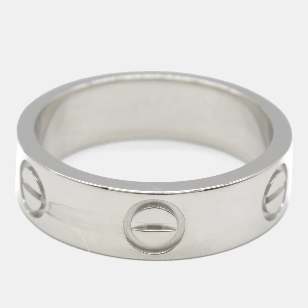 Cartier Love 18K White Gold Love Band Ring EU 51 Cartier Love 18K White Gold Love Band Ring EU 51