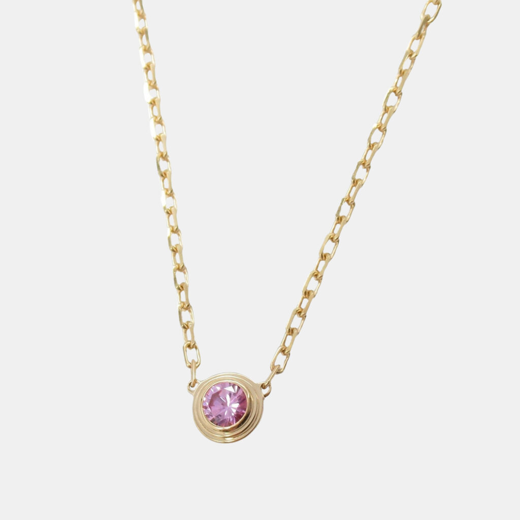 Cartier D'amour 18K Rose Gold and Pink Sapphire Pendant Necklace Cartier D'amour 18K Rose Gold and Pink Sapphire Pendant Necklace