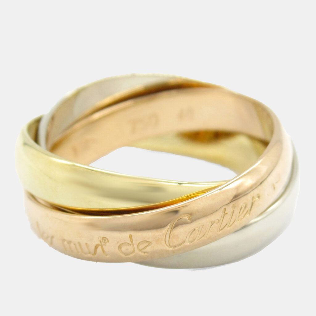 Cartier Trinity 18K Yellow, Rose, White Gold Ring EU 48 Cartier Trinity 18K Yellow, Rose, White Gold Ring EU 48