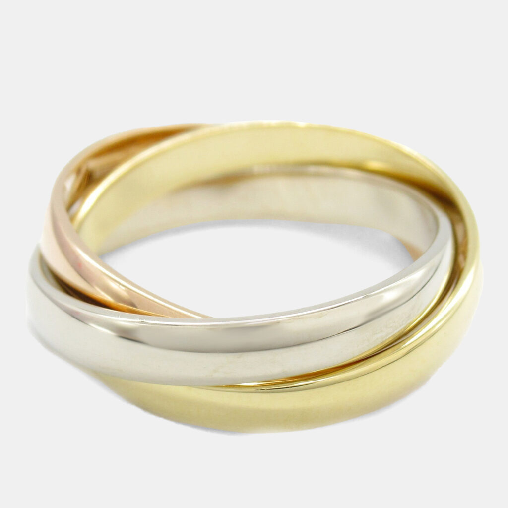 Cartier Trinity 18K Yellow, Rose, White Gold Ring EU 51 Cartier Trinity 18K Yellow, Rose, White Gold Ring EU 51