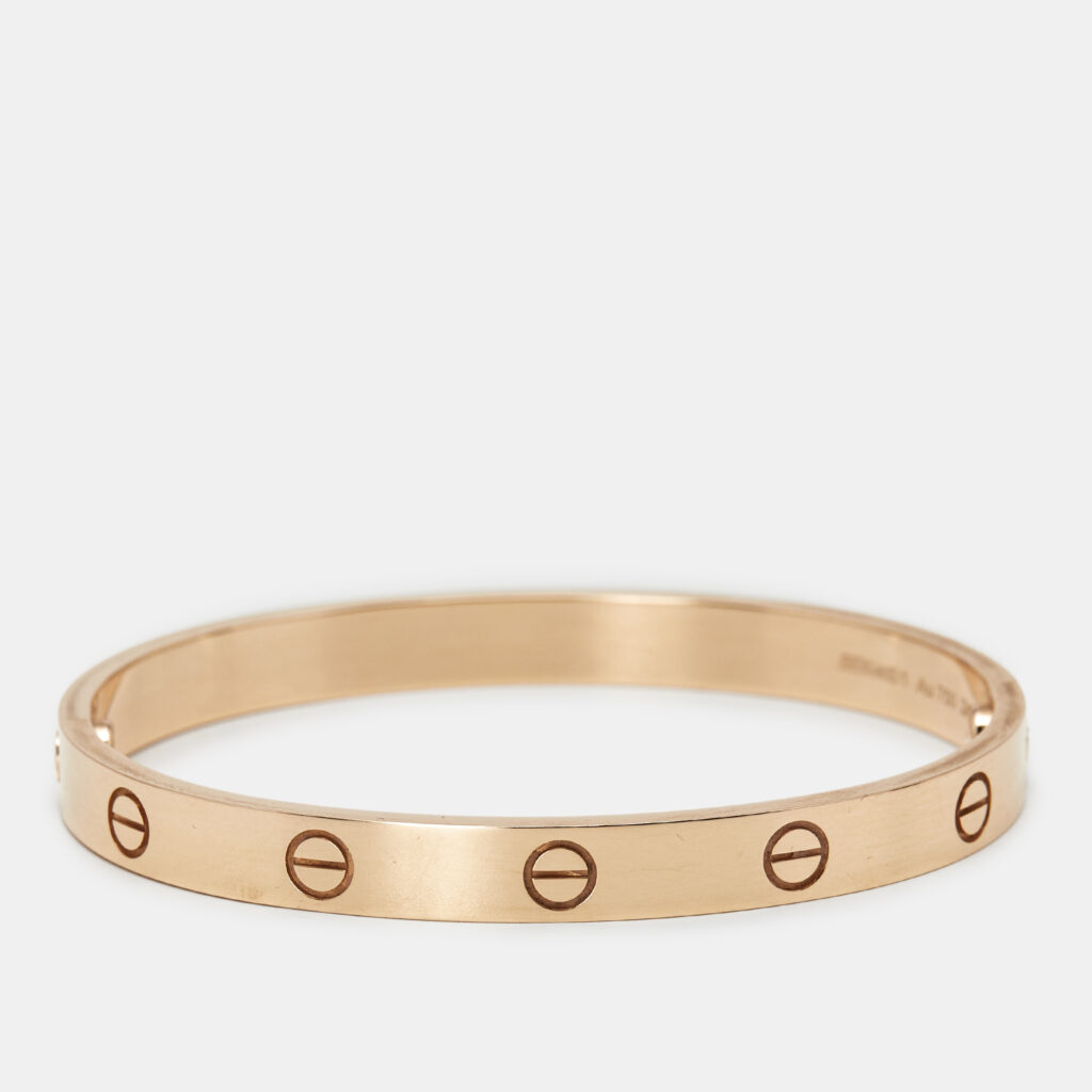 Cartier Love 18k Rose Gold Classic Model Bracelet 17 Cartier Love 18k Rose Gold Classic Model Bracelet 17