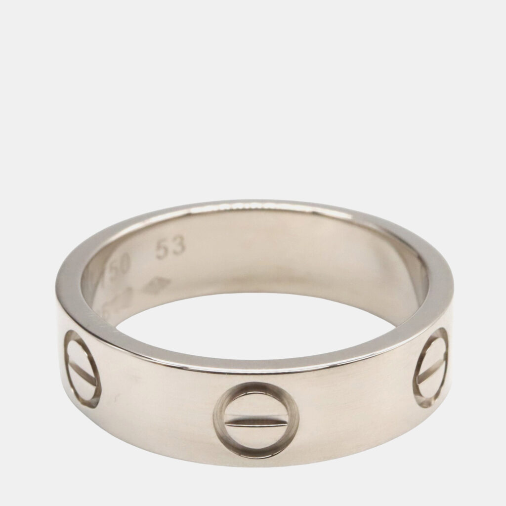 Cartier Love 18K White Gold Band Ring EU 53 Cartier Love 18K White Gold Band Ring EU 53