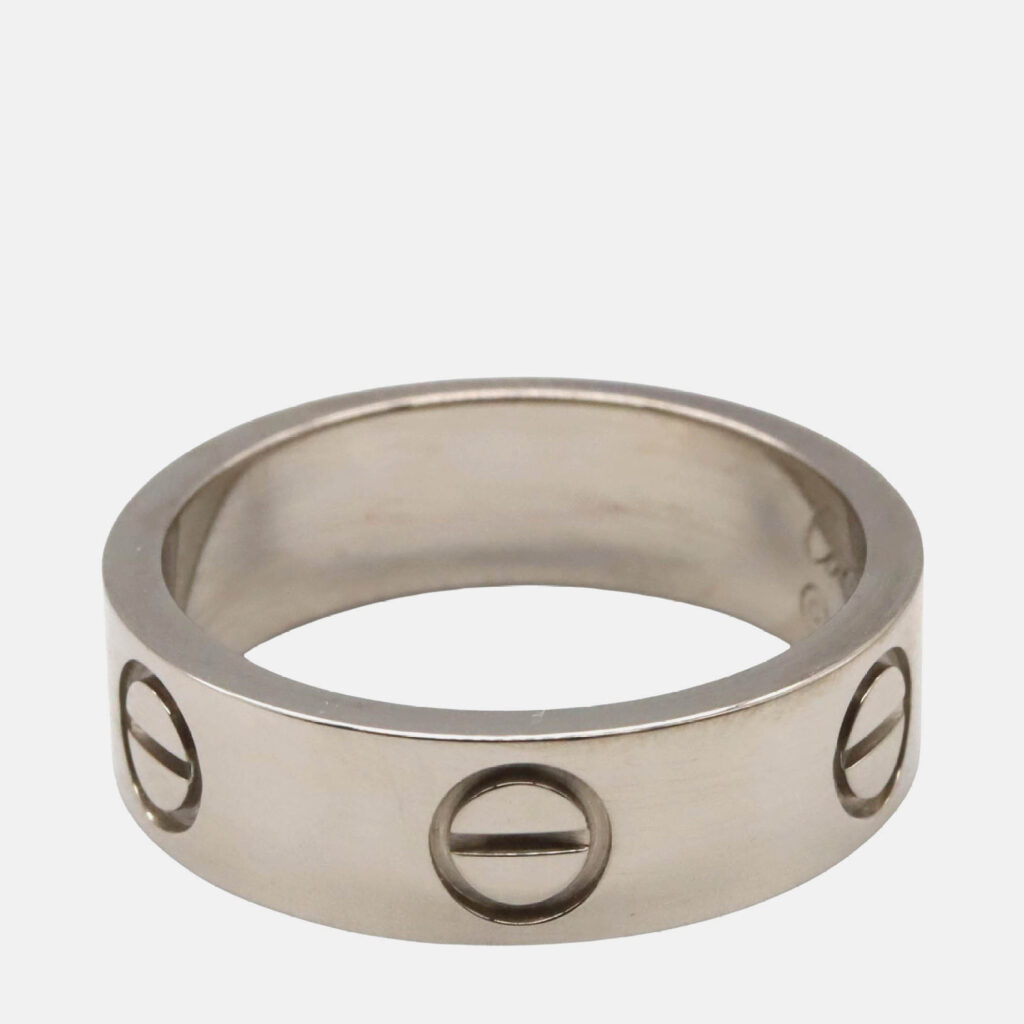 Cartier Love 18K White Gold Band Ring EU 52 Cartier Love 18K White Gold Band Ring EU 52