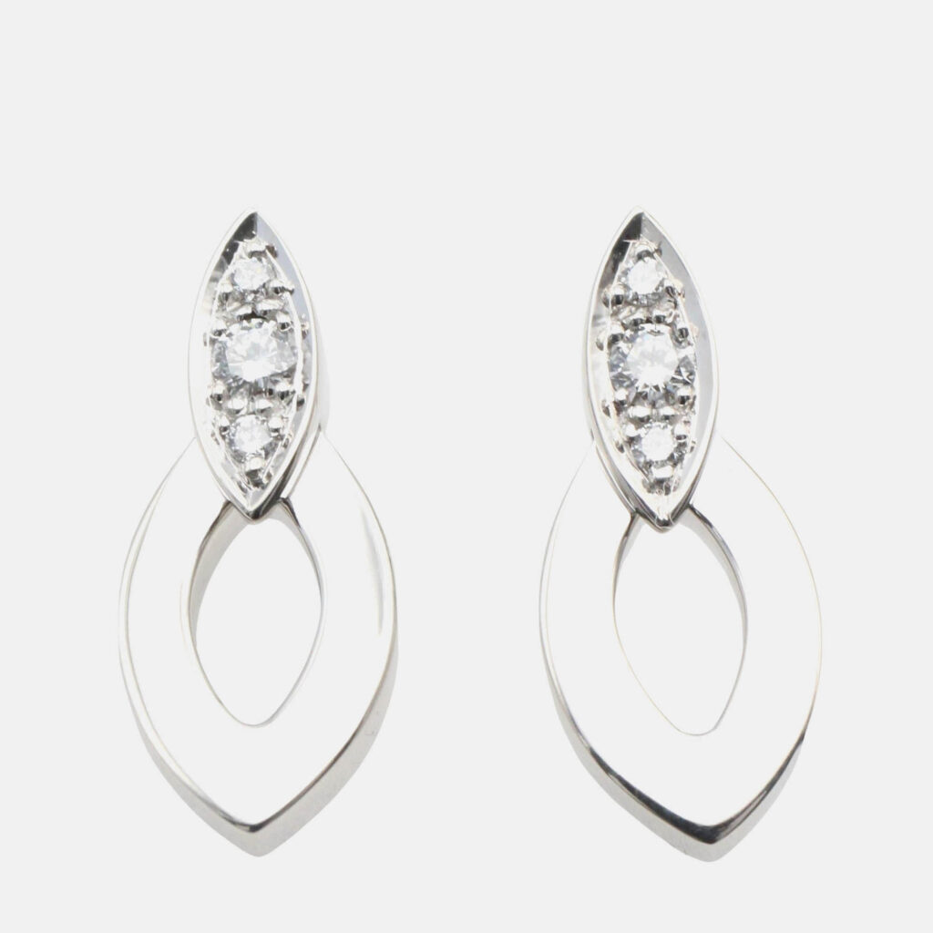 Cartier Diadea 18K White Gold and Diamond Earrings