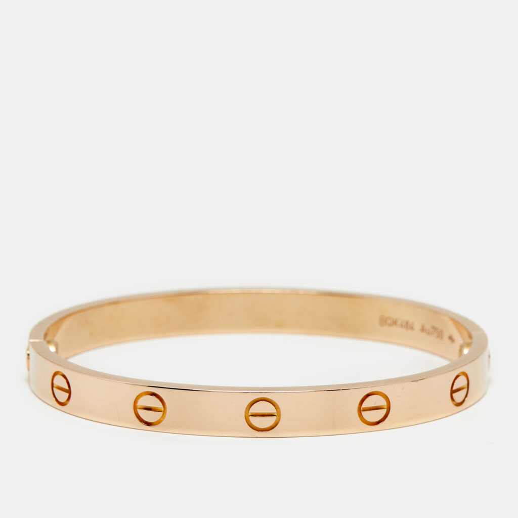 Cartier Love 18k Rose Gold Classic Model Bracelet 16 Cartier Love 18k Rose Gold Classic Model Bracelet 16