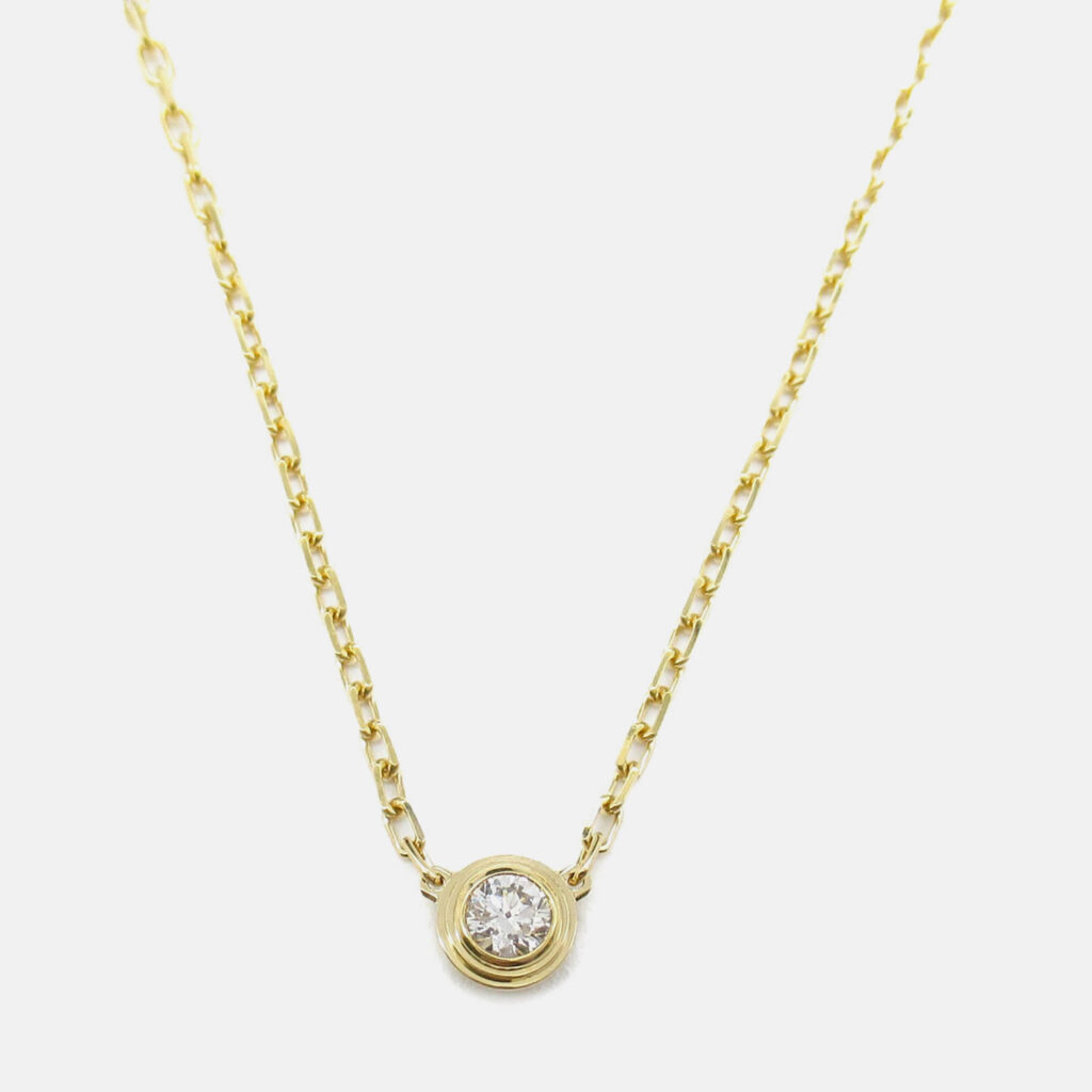 Cartier D'amour 18K Yellow Gold and Diamond Pendant Necklace Cartier D'amour 18K Yellow Gold and Diamond Pendant Necklace