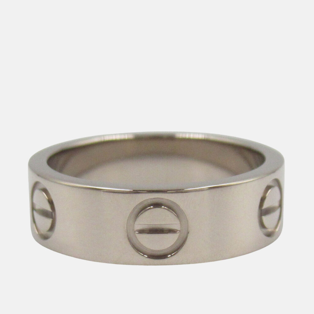 Cartier Love 18K White Gold Band Ring EU 48 Cartier Love 18K White Gold Band Ring EU 48