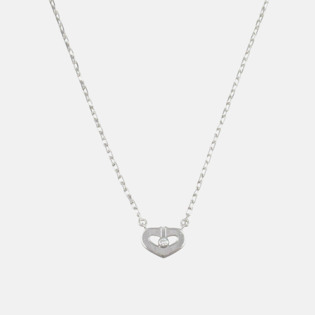 Cartier Heart C 18K White Gold Diamond Necklace Cartier Heart C 18K White Gold Diamond Necklace