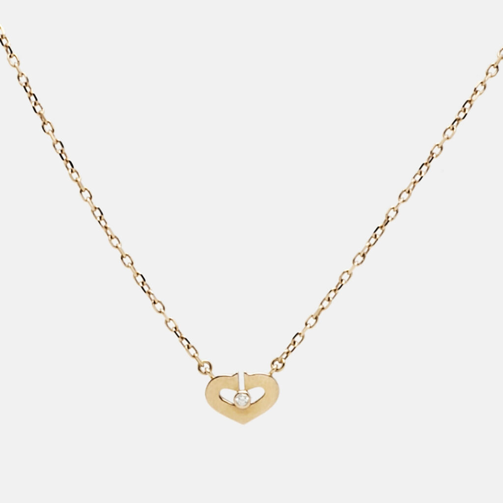 Cartier Heart C de Cartier Diamond 18k Rose Gold Necklace Cartier Heart C de Cartier Diamond 18k Rose Gold Necklace