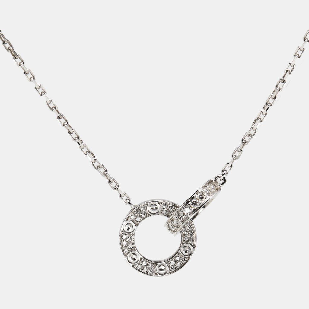 Cartier Love Diamonds 18k White Gold Necklace Cartier Love Diamonds 18k White Gold Necklace