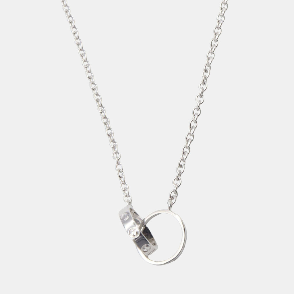 Cartier Love Interlocking 18K White Gold Necklace Cartier Love Interlocking 18K White Gold Necklace