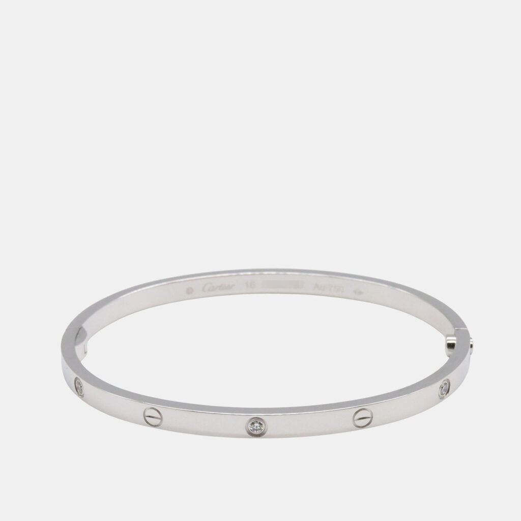 Cartier Love 18K White Gold, Diamond Bracelet Cartier Love 18K White Gold, Diamond Bracelet