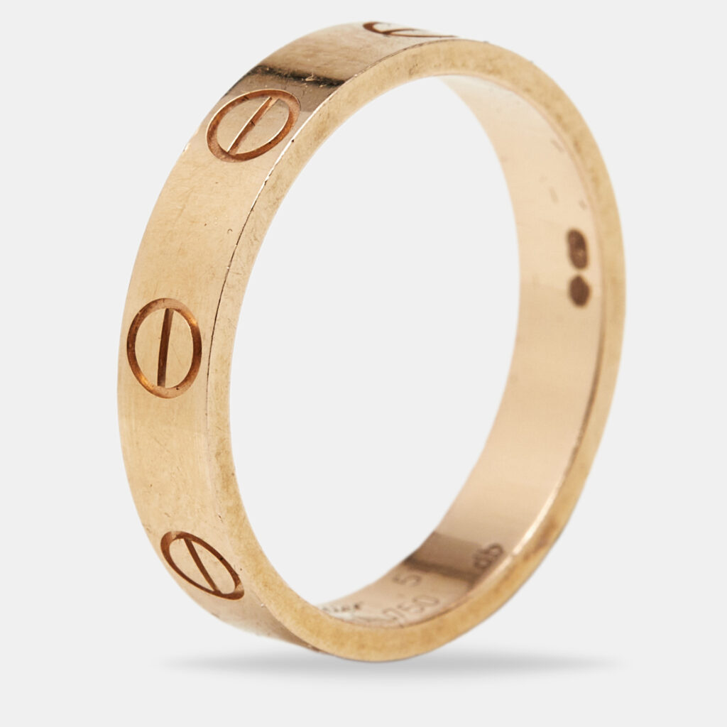 Cartier Love 18k Rose Gold Small Model Ring Size 51