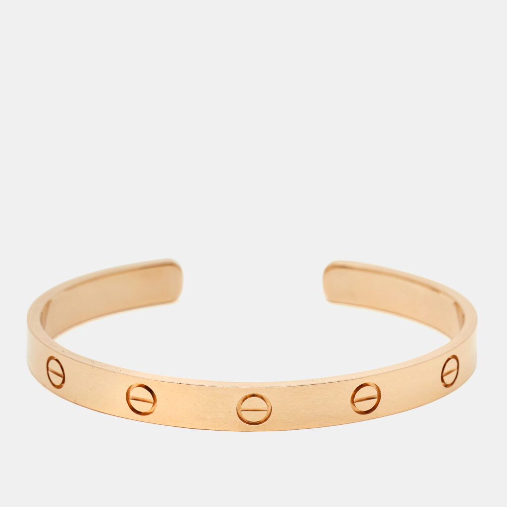 Cartier Love 18k Rose Gold Open Cuff Bracelet 18 Cartier Love 18k Rose Gold Open Cuff Bracelet 18