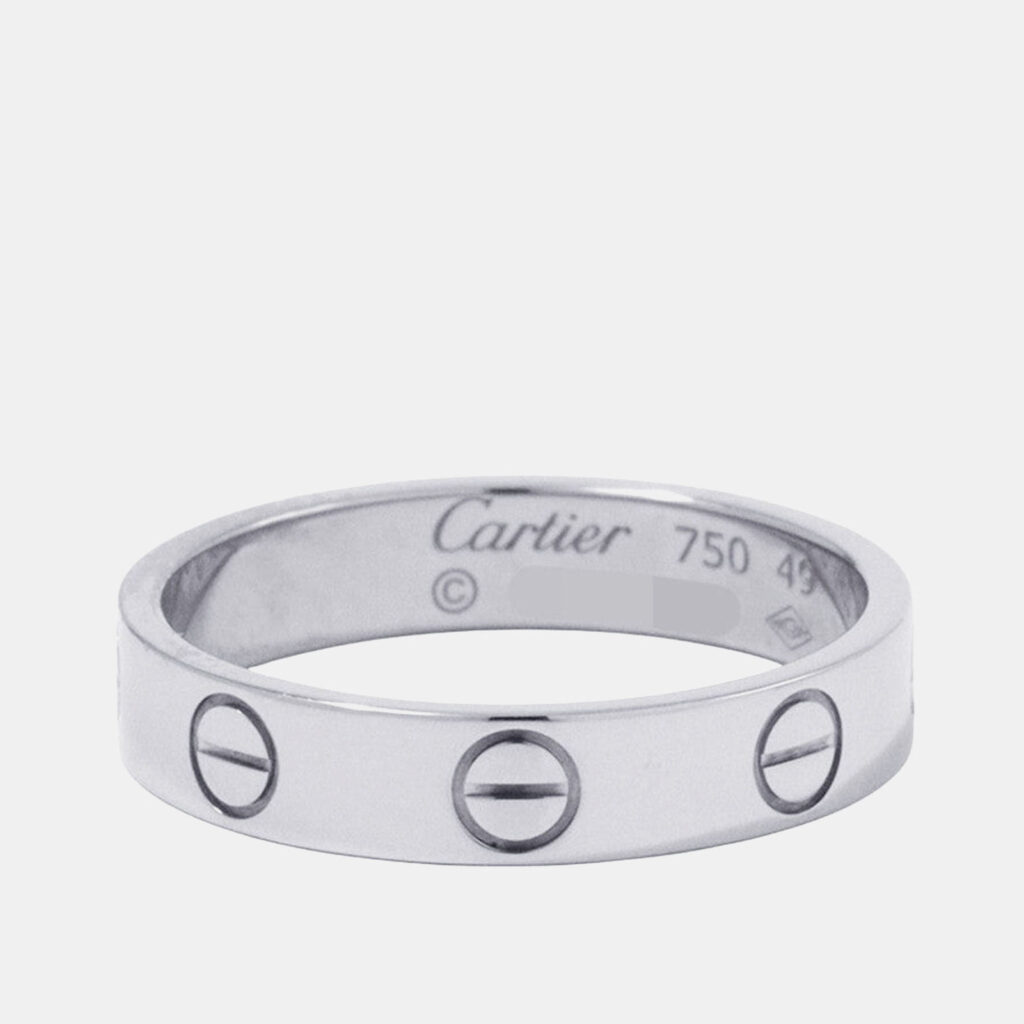 Cartier Love 18K White Gold Band Ring EU 49 Cartier Love 18K White Gold Band Ring EU 49