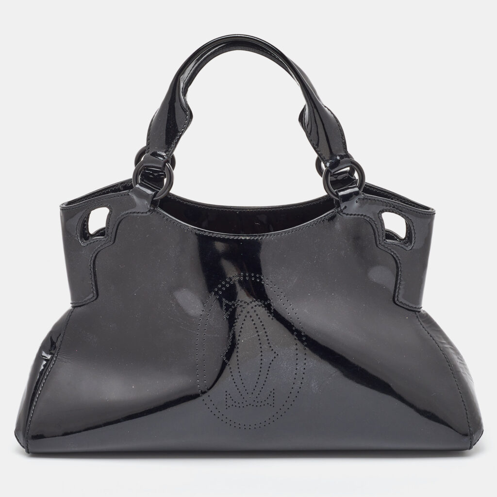 Cartier Black Patent Leather Small Marcello De Cartier Bag