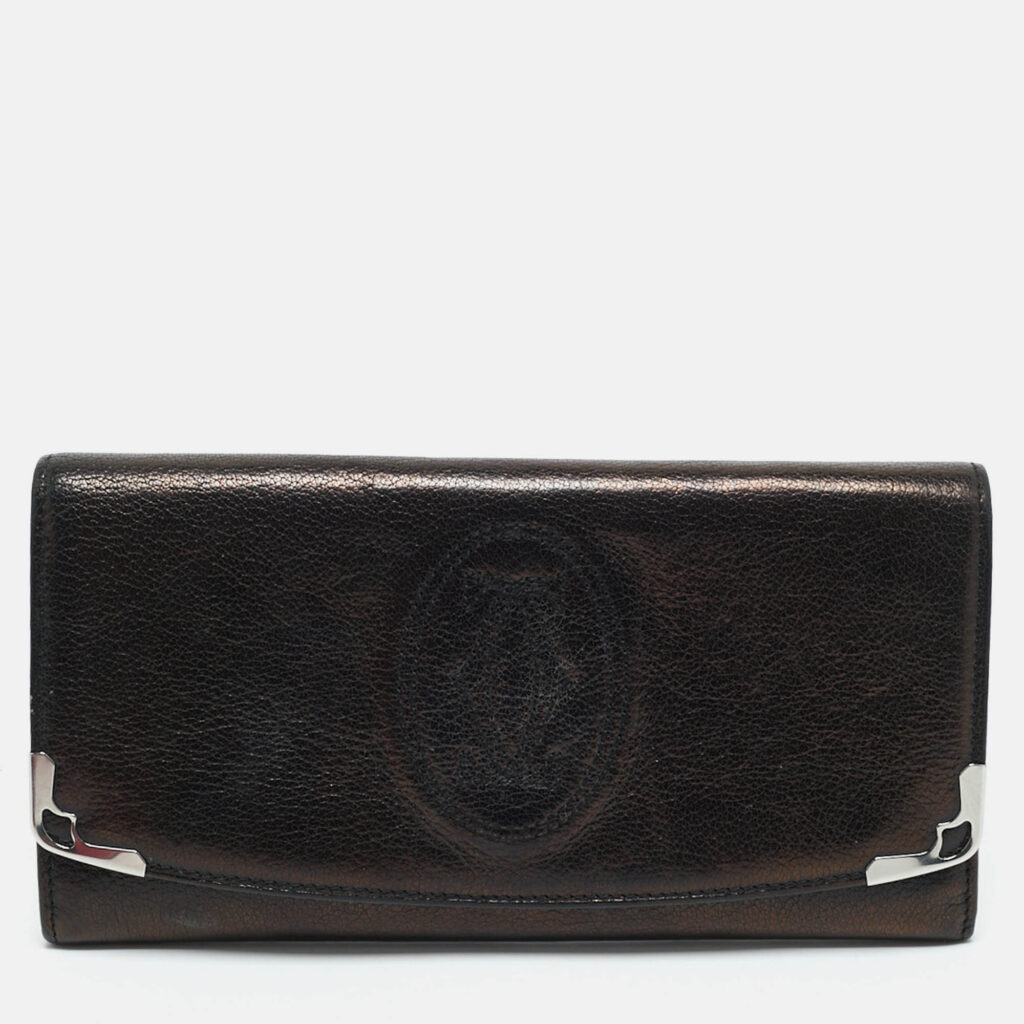 Cartier Black Leather Marcello de Cartier Flap Wallet Cartier Black Leather Marcello de Cartier Flap Wallet