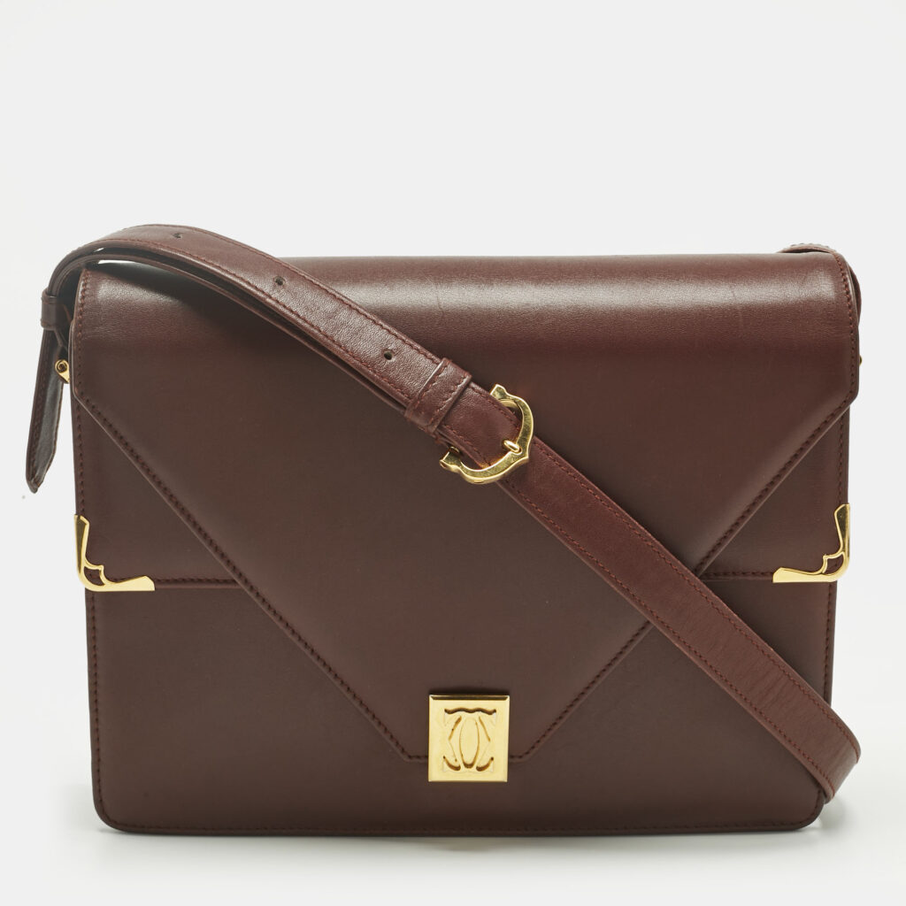 Cartier Red Leather Must de Cartier Shoulder Bag Cartier Red Leather Must de Cartier Shoulder Bag