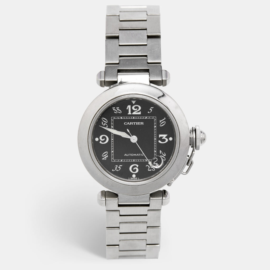 Cartier Black Stainless Steel Pasha De Cartier W31049M7 Unisex Wristwatch 35 mm Cartier Black Stainless Steel Pasha De Cartier W31049M7 Unisex Wristwatch 35 mm