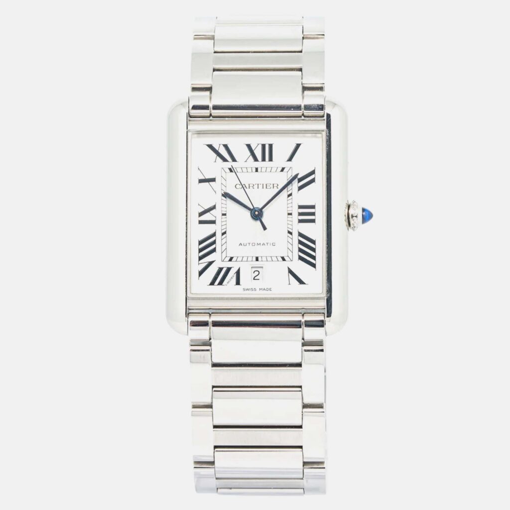 Cartier Tank Must 4324 Silver Stainless-Steel Automatic Women's Wristwatch 31 mm Cartier Tank Must 4324 Silver Stainless-Steel Automatic Women's Wristwatch 31 mm