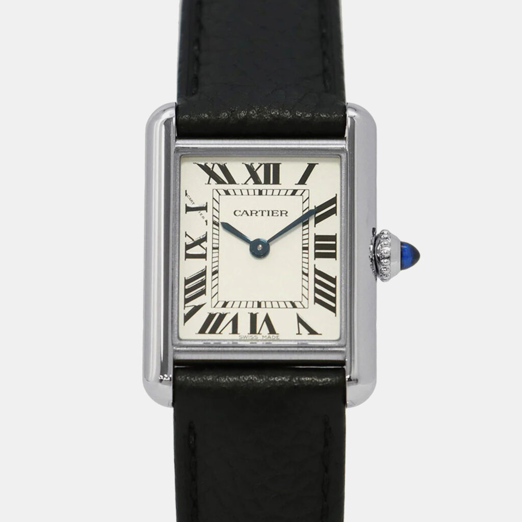Cartier Tank WSTA0042 Quartz Silver Stainless Steel Women's Wristwatch 22 mm Cartier Tank WSTA0042 Quartz Silver Stainless Steel Women's Wristwatch 22 mm