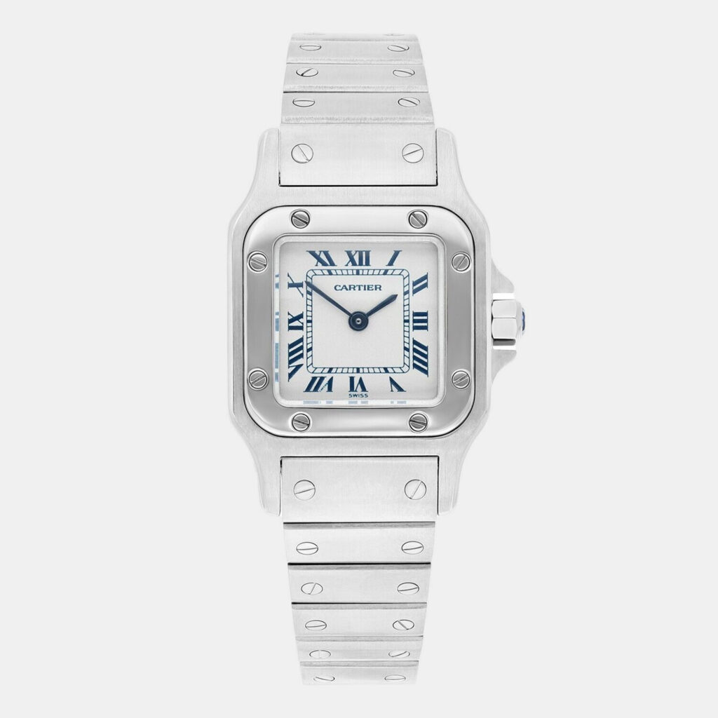 Cartier Santos Galbee W20056D6 Quartz Silver Stainless Steel Women's Wristwatch 24 mm Cartier Santos Galbee W20056D6 Quartz Silver Stainless Steel Women's Wristwatch 24 mm