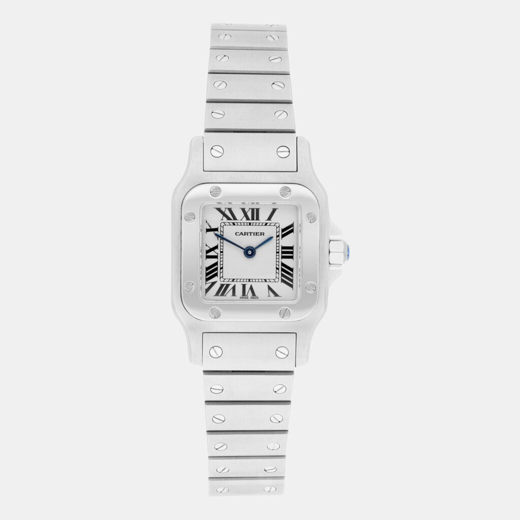 Cartier Santos Galbee W20056D6/1565 Quartz Silver Stainless Steel Women's Wristwatch 24 mm Cartier Santos Galbee W20056D6/1565 Quartz Silver Stainless Steel Women's Wristwatch 24 mm