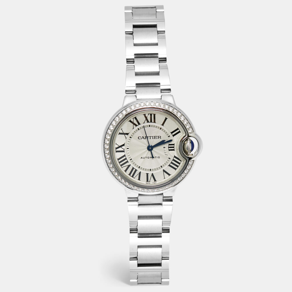 Cartier Ballon Bleu W4BB0016 Silver Dial Diamond Stainless Steel Women's Wristwatch 33 mm Cartier Ballon Bleu W4BB0016 Silver Dial Diamond Stainless Steel Women's Wristwatch 33 mm