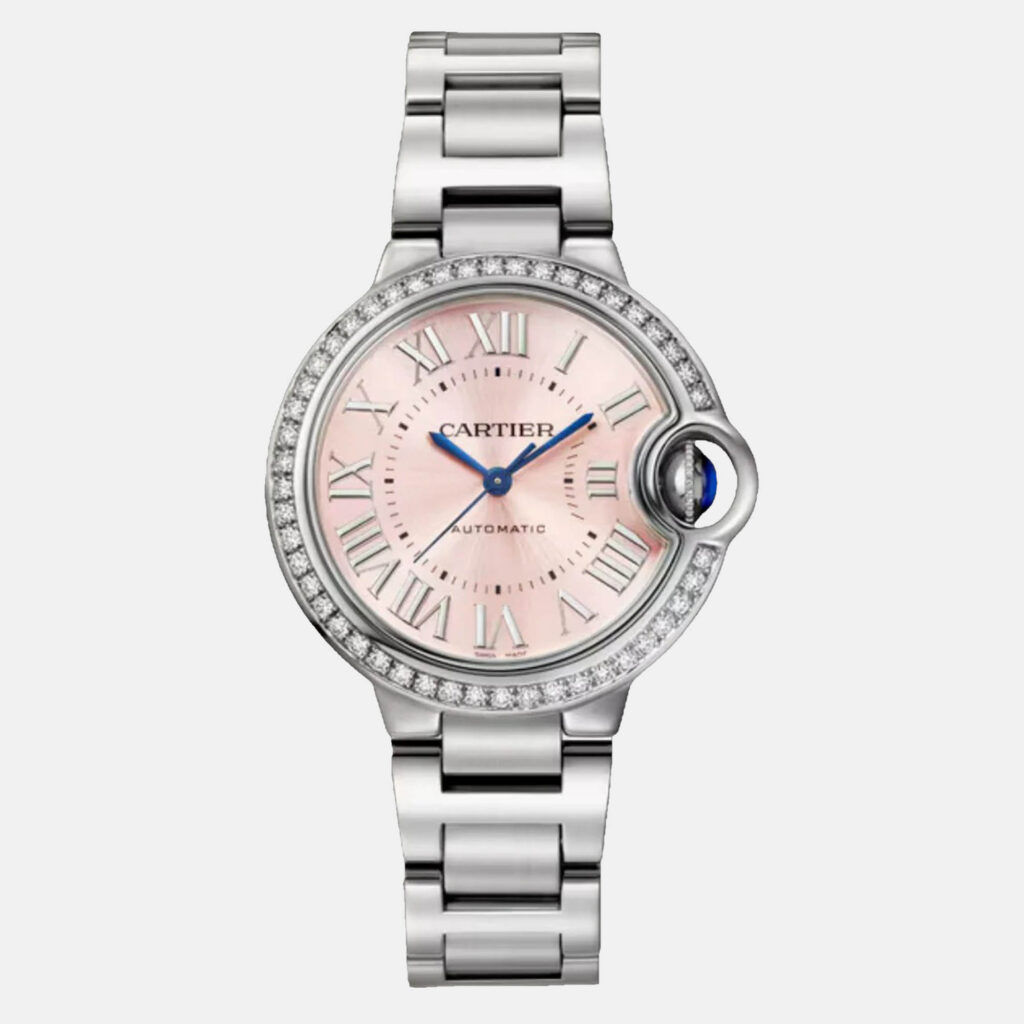 Cartier Ballon Bleu W4BB0037 Automatic Pink Stainless Steel Women's Wristwatch 33 mm Cartier Ballon Bleu W4BB0037 Automatic Pink Stainless Steel Women's Wristwatch 33 mm
