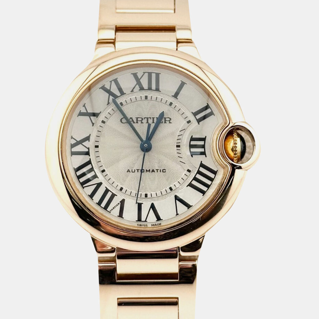 Cartier Ballon Bleu 3003 Automatic Silver 18K Rose Gold Unisex Wristwatch 36 mm Cartier Ballon Bleu 3003 Automatic Silver 18K Rose Gold Unisex Wristwatch 36 mm