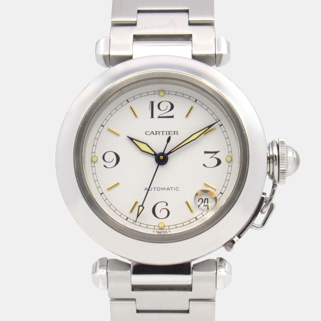 Cartier Pasha C de Cartier W31015M7 Automatic White Stainless Steel Women's Wristwatch 35 mm Cartier Pasha C de Cartier W31015M7 Automatic White Stainless Steel Women's Wristwatch 35 mm