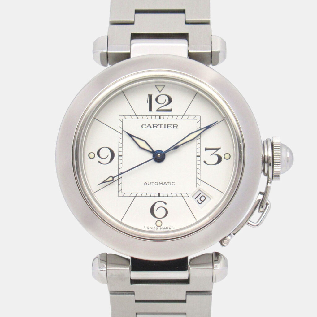 Cartier Pasha C de Cartier W31074M7 Automatic White Stainless Steel Women's Wristwatch 35 mm Cartier Pasha C de Cartier W31074M7 Automatic White Stainless Steel Women's Wristwatch 35 mm