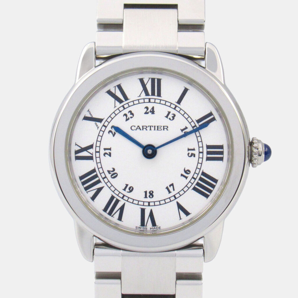 Cartier Ronde Solo W6701004 Quartz White Stainless Steel Women's Wristwatch 29 mm Cartier Ronde Solo W6701004 Quartz White Stainless Steel Women's Wristwatch 29 mm