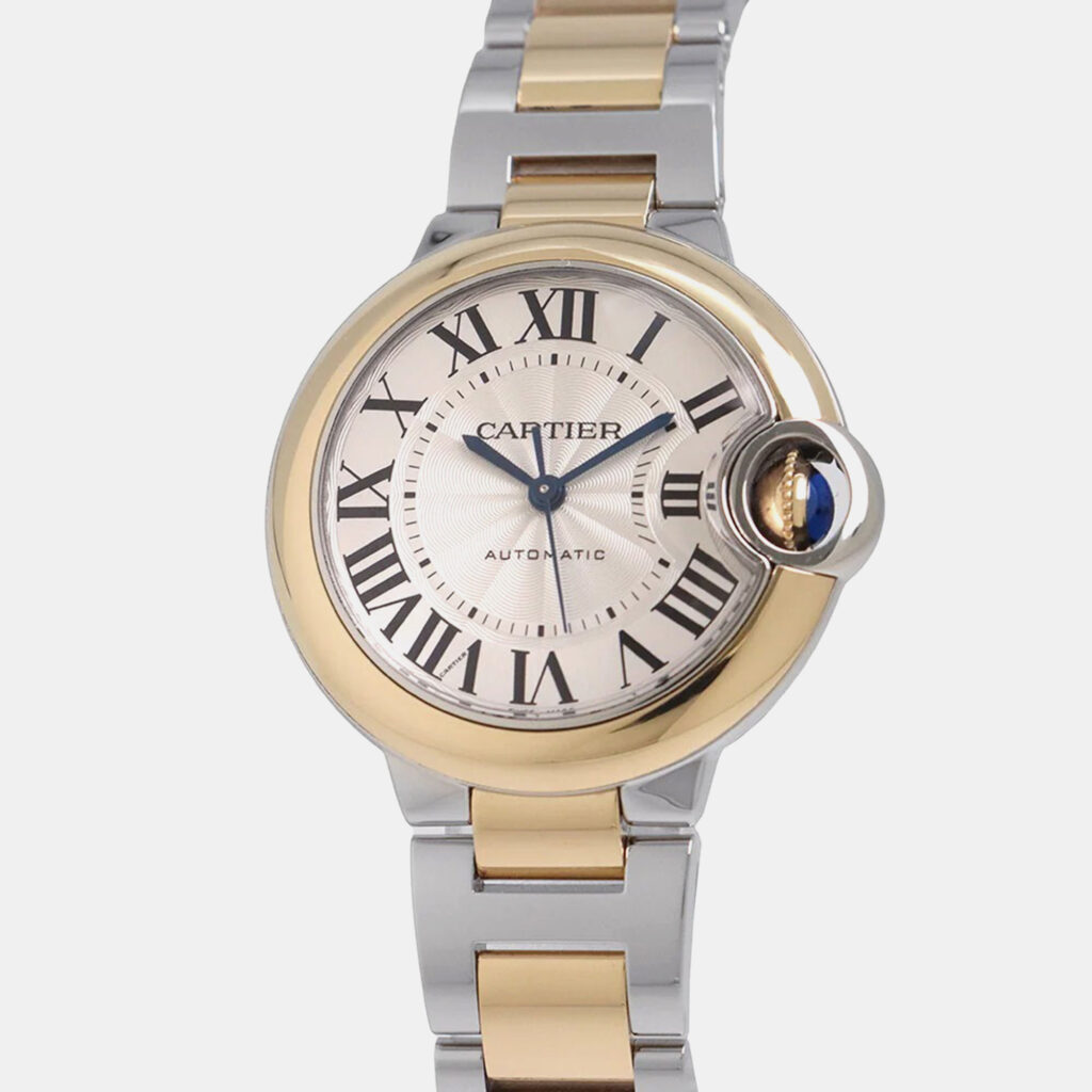 Cartier Ballon Bleu W2BB0037 Automatic Silver 18k Yellow Gold Stainless Steel Women's Wristwatch 33 mm Cartier Ballon Bleu W2BB0037 Automatic Silver 18k Yellow Gold Stainless Steel Women's Wristwatch 33 mm
