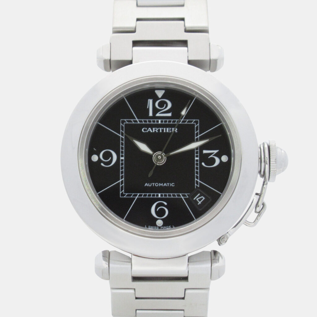 Cartier Pasha C de Cartier W31076M7 Automatic Black Stainless Steel Women's Wristwatch 35 mm Cartier Pasha C de Cartier W31076M7 Automatic Black Stainless Steel Women's Wristwatch 35 mm