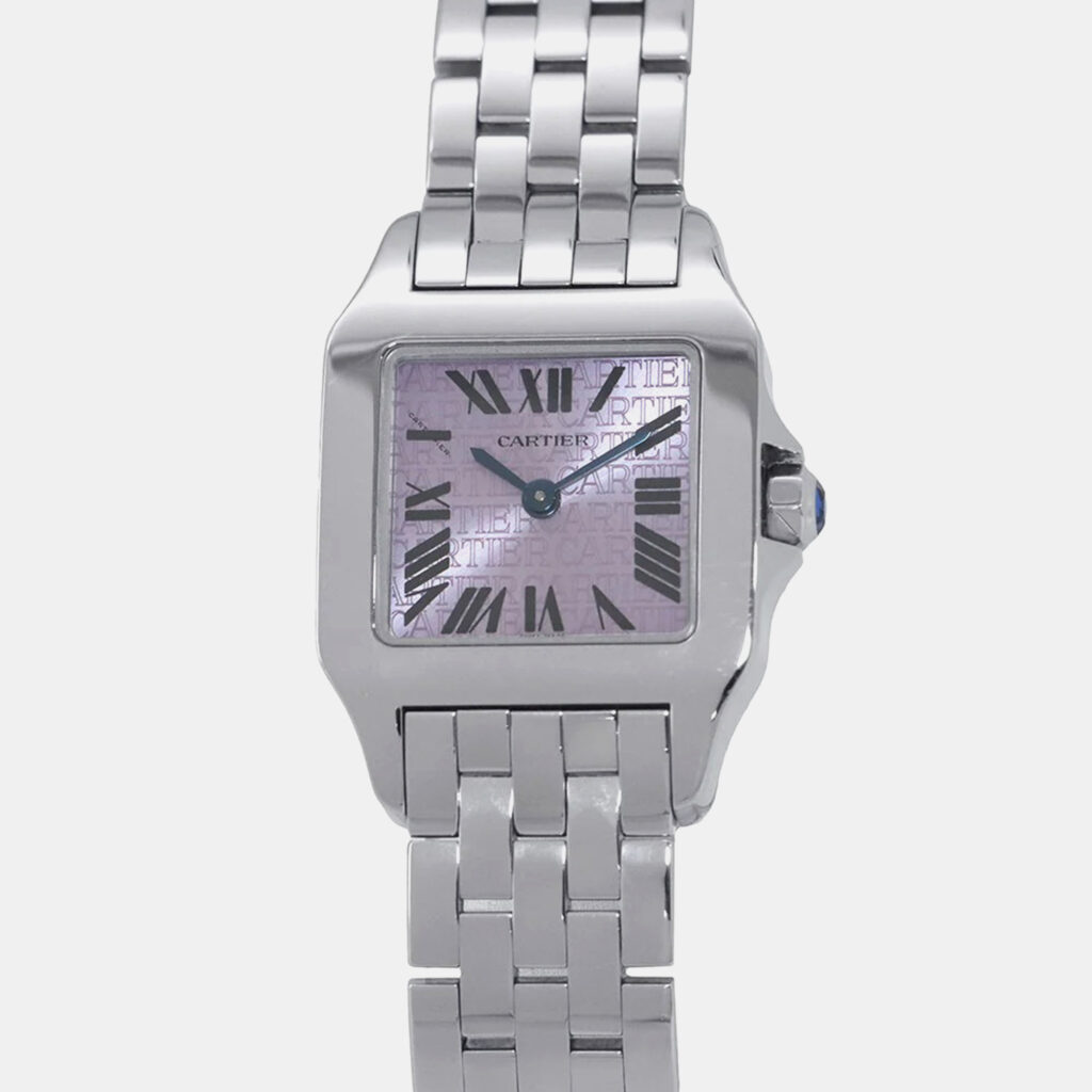 Cartier Santos Demoiselle W2510002 Quartz Purple Stainless Steel Women's Wristwatch 28 mm Cartier Santos Demoiselle W2510002 Quartz Purple Stainless Steel Women's Wristwatch 28 mm