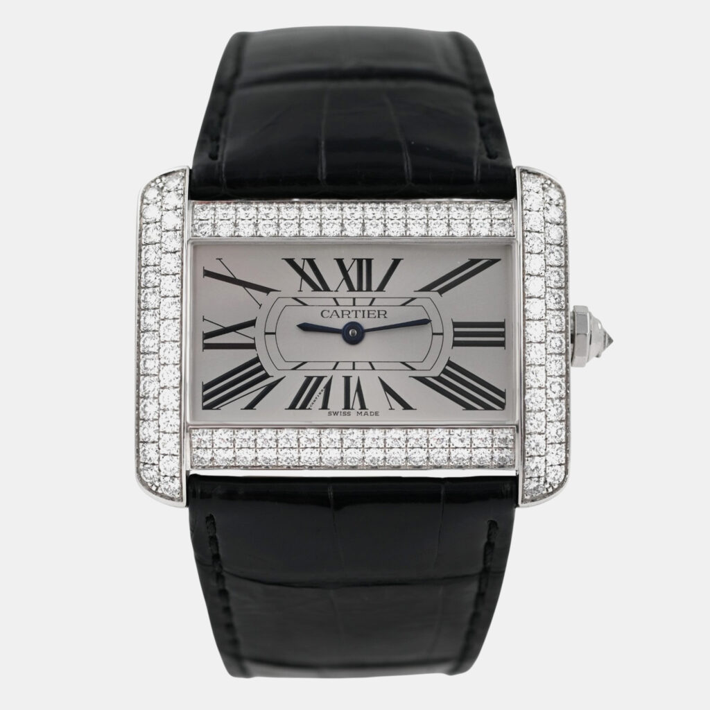 Cartier Tank Divan 2614 WA301356 Quartz Diamonds 18K White Gold Women's Wristwatch 38 mm Cartier Tank Divan 2614 WA301356 Quartz Diamonds 18K White Gold Women's Wristwatch 38 mm
