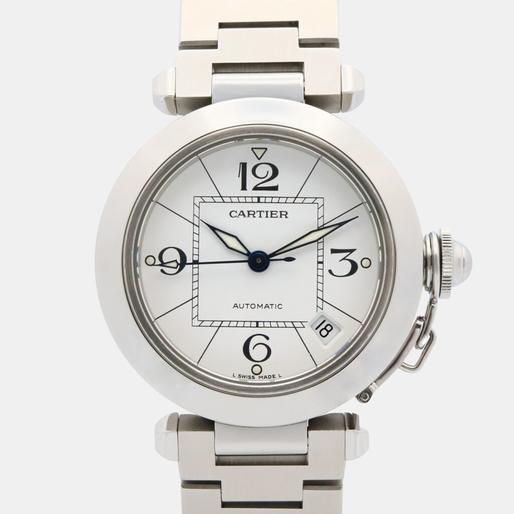 Cartier Pasha C de Cartier W31074M7 Automatic White Stainless Steel Women's Wristwatch 35 mm Cartier Pasha C de Cartier W31074M7 Automatic White Stainless Steel Women's Wristwatch 35 mm