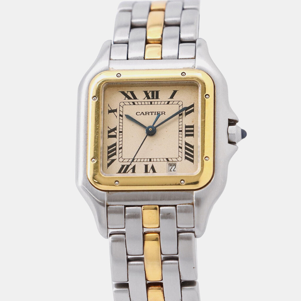 Cartier Panthere 83083241 Quartz White 18k Yellow Gold Stainless Steel Women's Wristwatch 26 mm Cartier Panthere 83083241 Quartz White 18k Yellow Gold Stainless Steel Women's Wristwatch 26 mm
