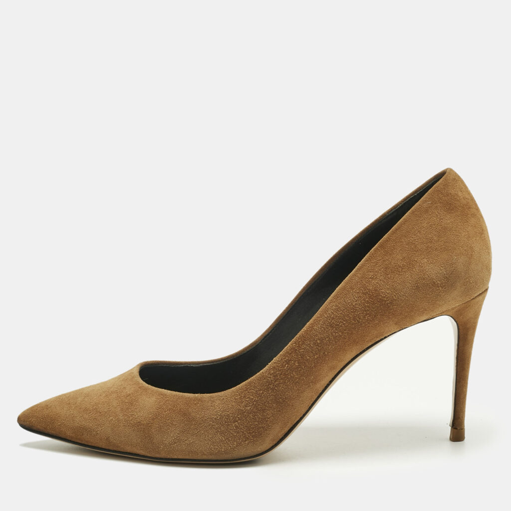Casadei Brown Suede Pointed Toe Pumps Size 37.5 Casadei Brown Suede Pointed Toe Pumps Size 37.5