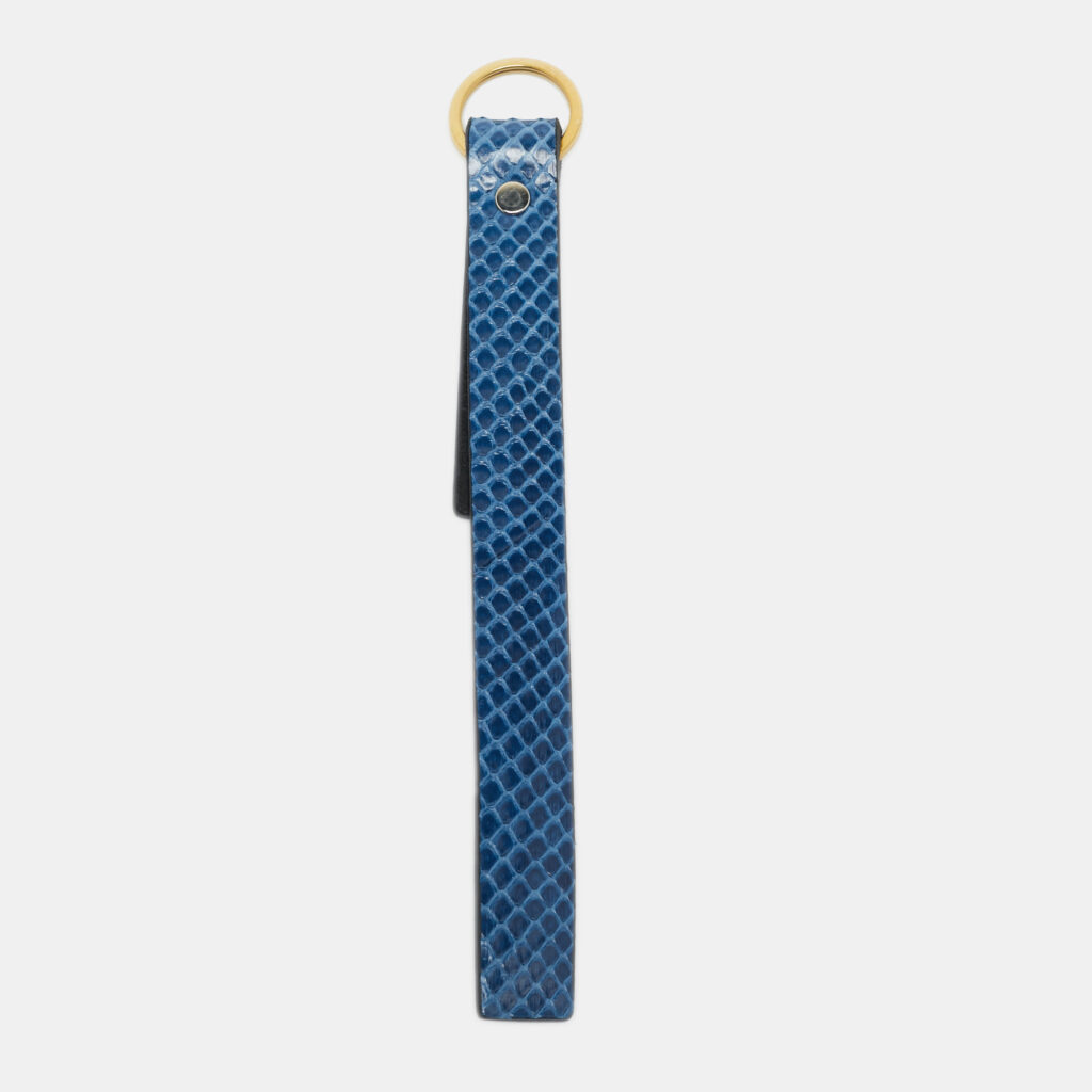 Celine Blue/Black Snakeskin Key Chain Celine Blue/Black Snakeskin Key Chain