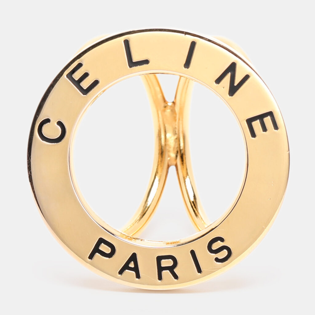 Céline Gold Tone Metal Scarf Ring Céline Gold Tone Metal Scarf Ring