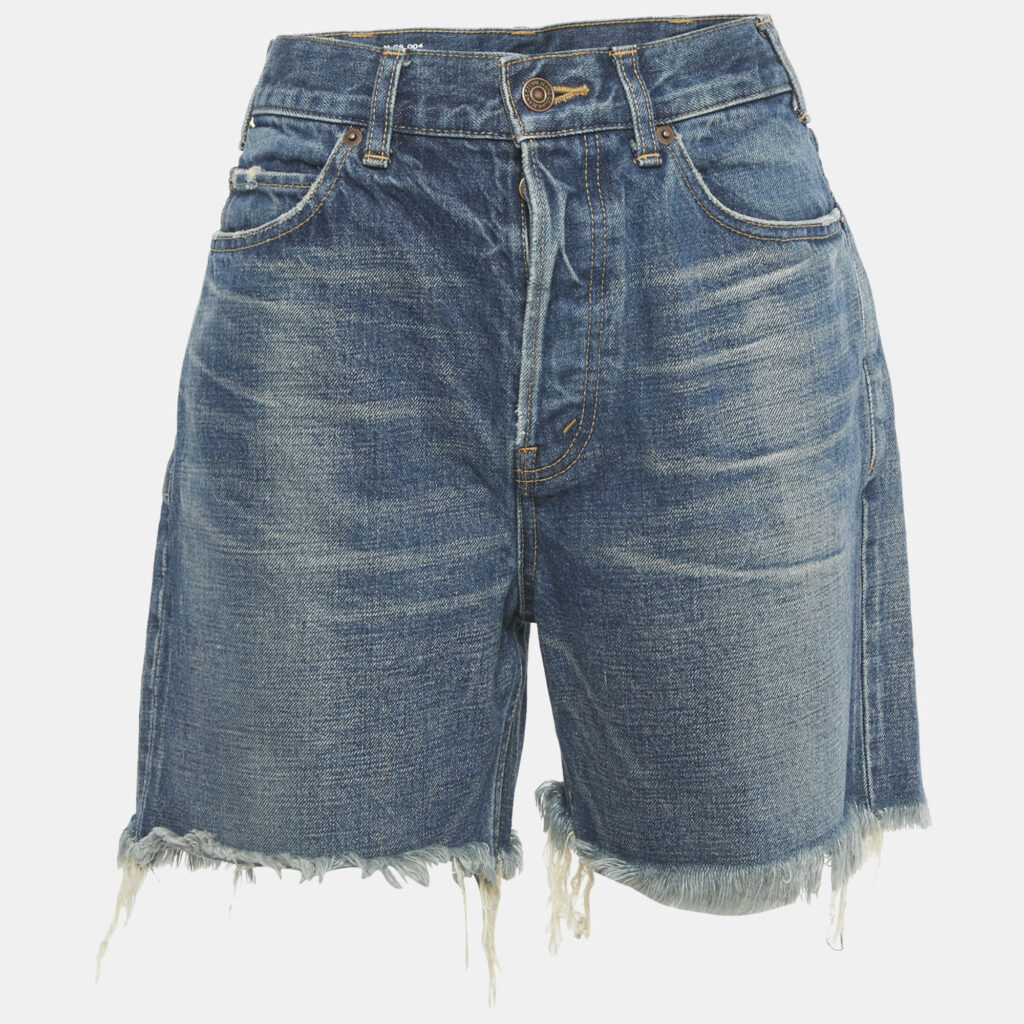 Celine Blue Denim Shorts M