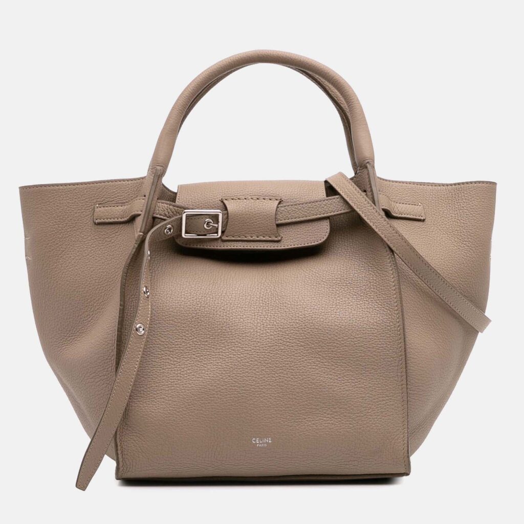 luxury-women-celine-used-handbags-p1170568-010-1.jpg Celine Brown Small Grained Calfskin Big Bag