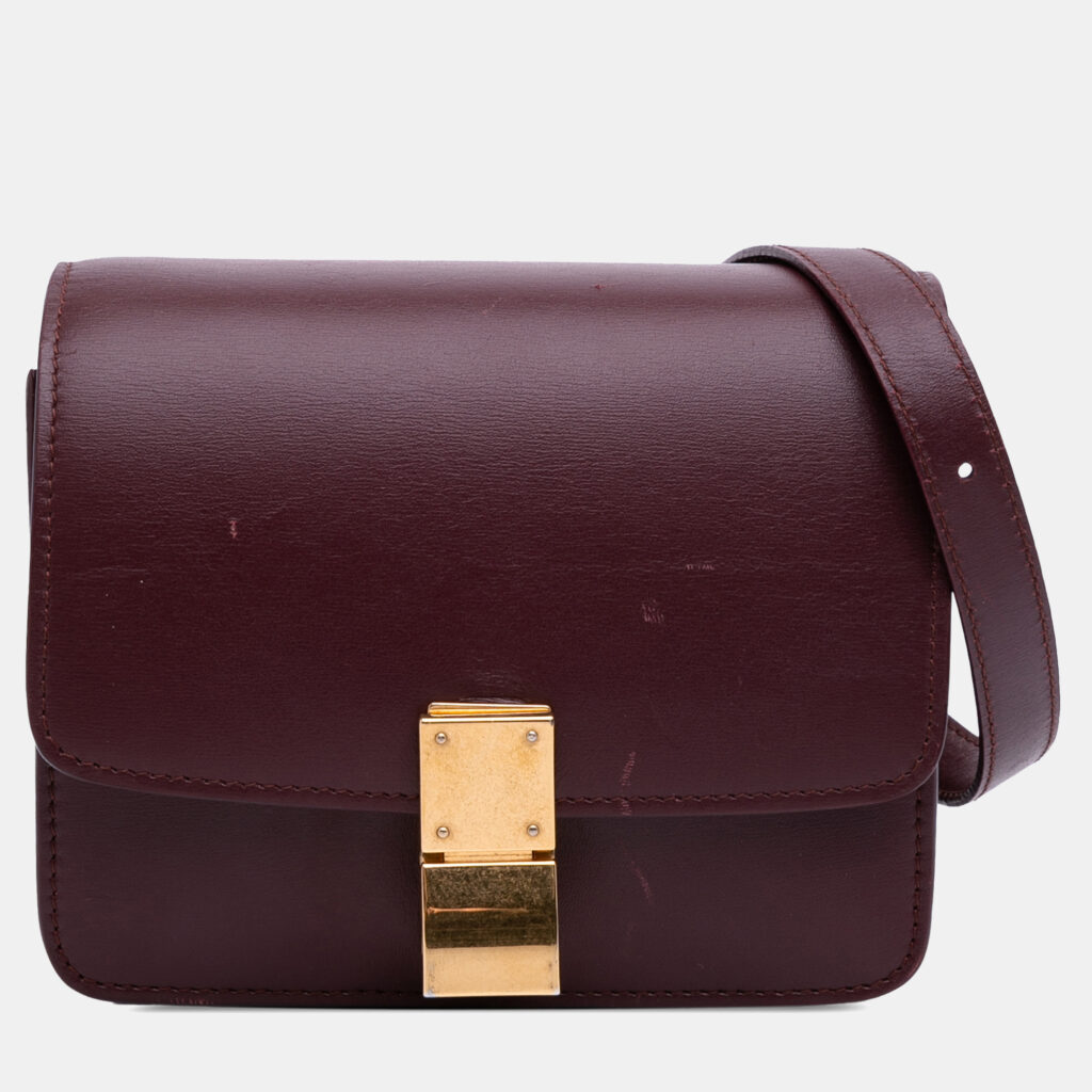 Celine Red Small Calfskin Classic Box Celine Red Small Calfskin Classic Box