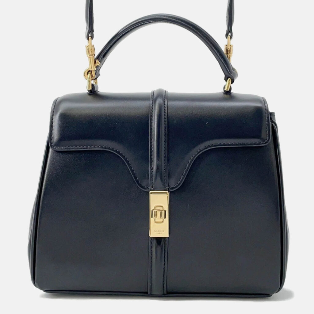 Celine 16 Mini Black Leather Handbag