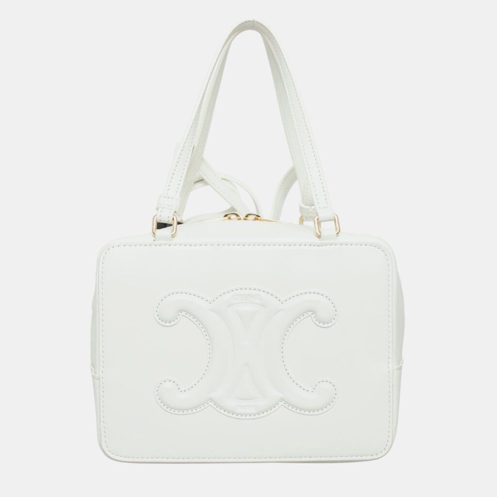 Celine Folded Cube Leather Satchel