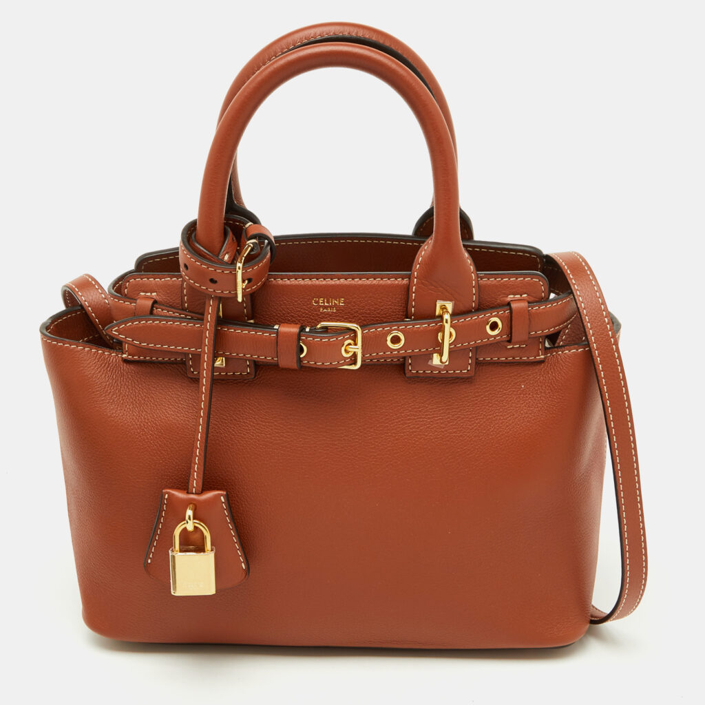 Celine Brown Supple Leather Teen Conti Satchel