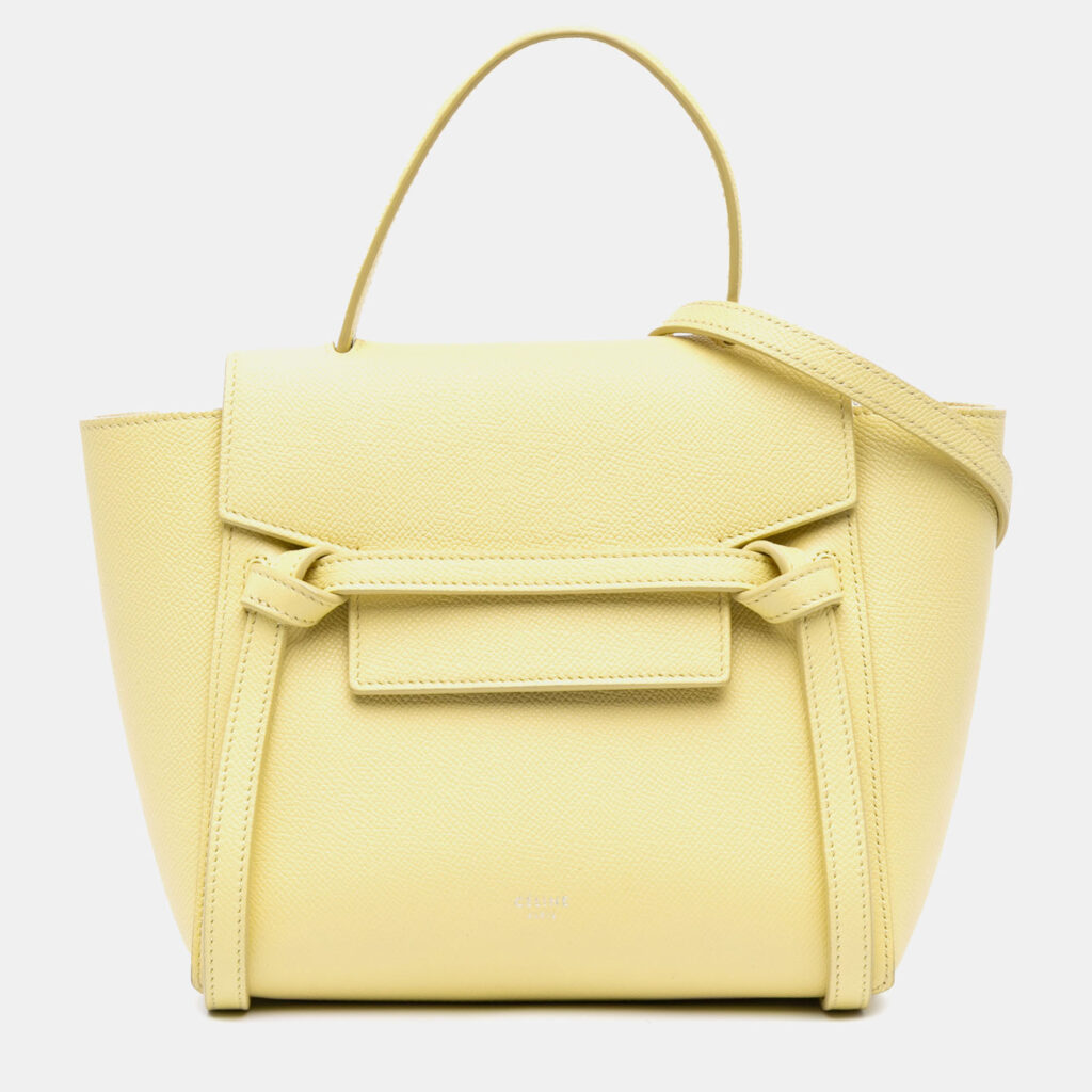 Celine Yellow Nano Grained Calfskin Belt Bag